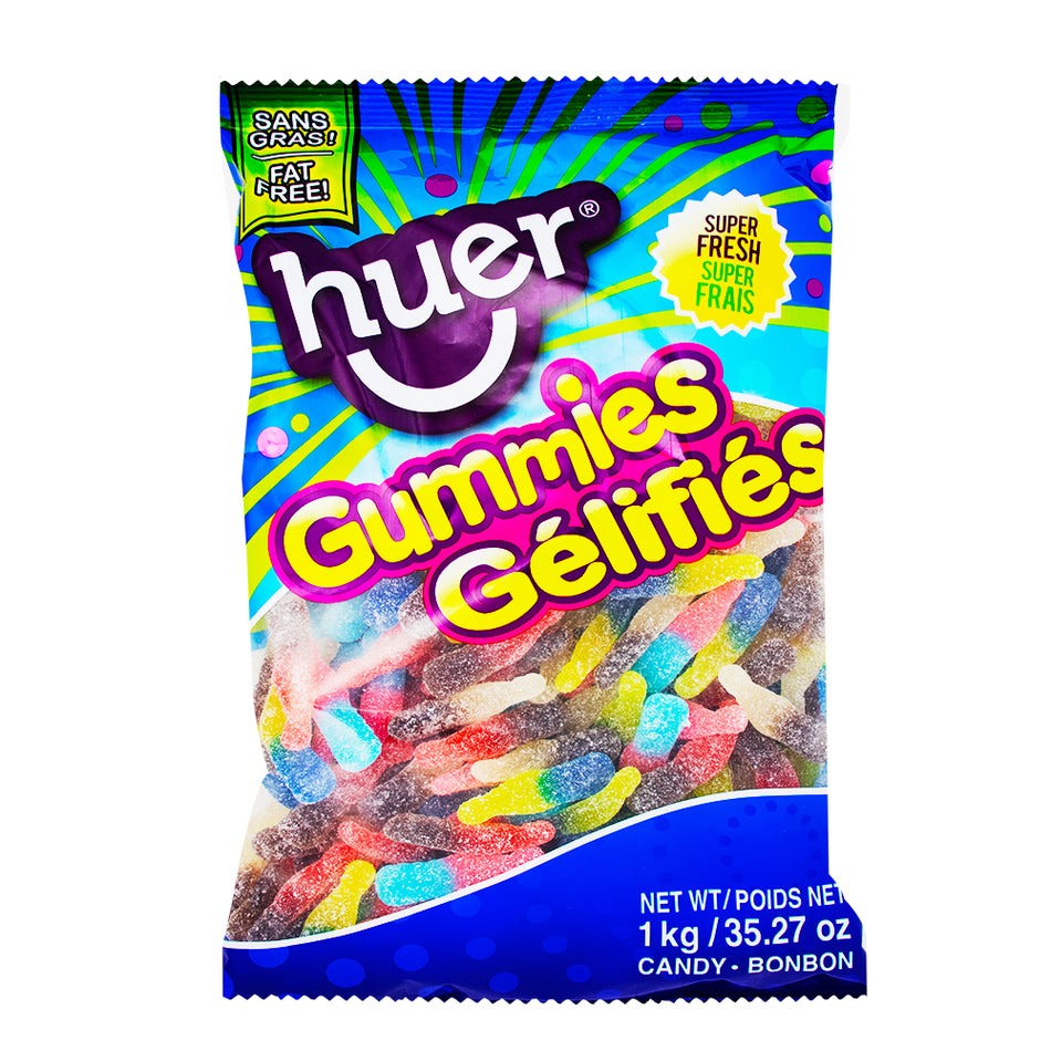Huer Sour Bottle Mix Gummies - 1kg - Gummy Candy - Bulk Candy - Sour Candy