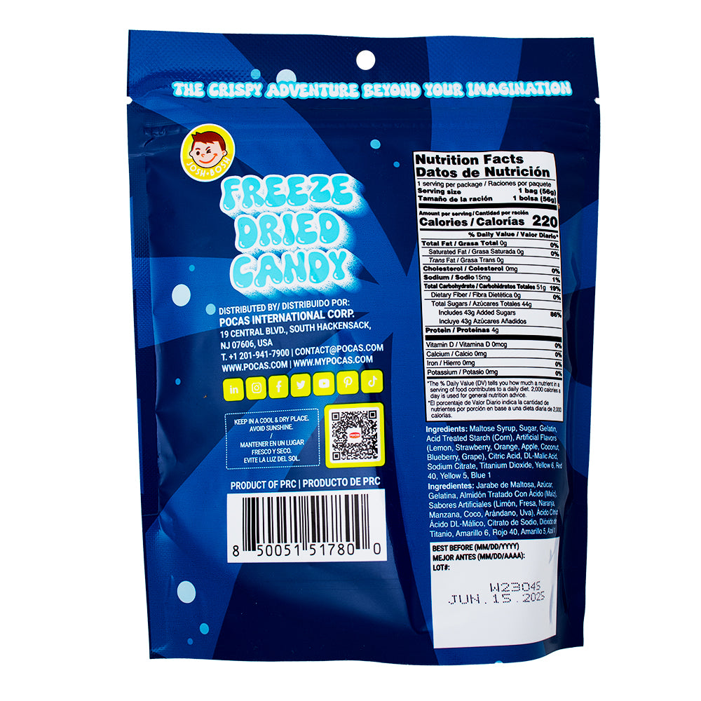 Josh Bosh Freeze Dried Candy Puffs Assorted Fruits - 1.95oz