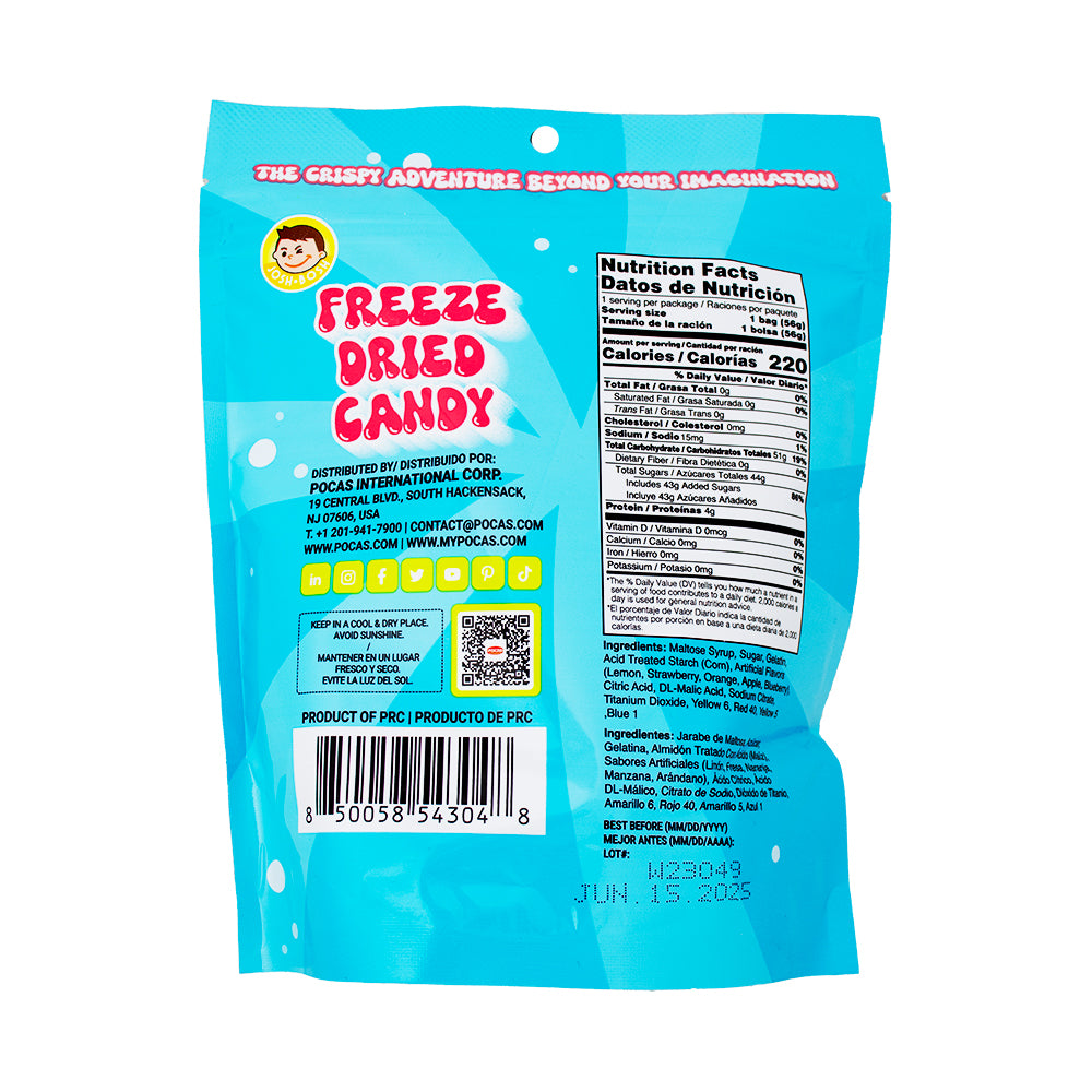 Josh Bosh Freeze Dried Candy Sour Worms - 1.95oz | Candy Funhouse