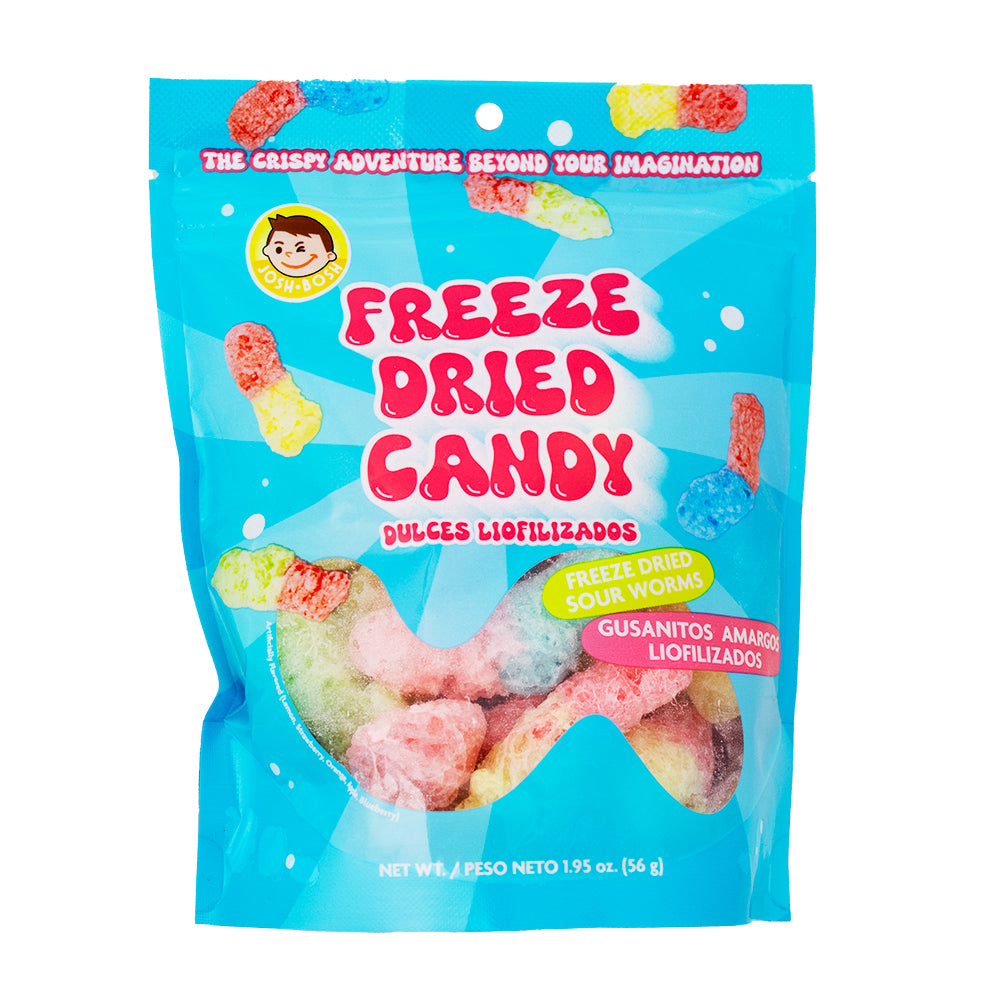 Josh Bosh Freeze Dried Candy Sour Worms - 1.95oz | Candy Funhouse ...