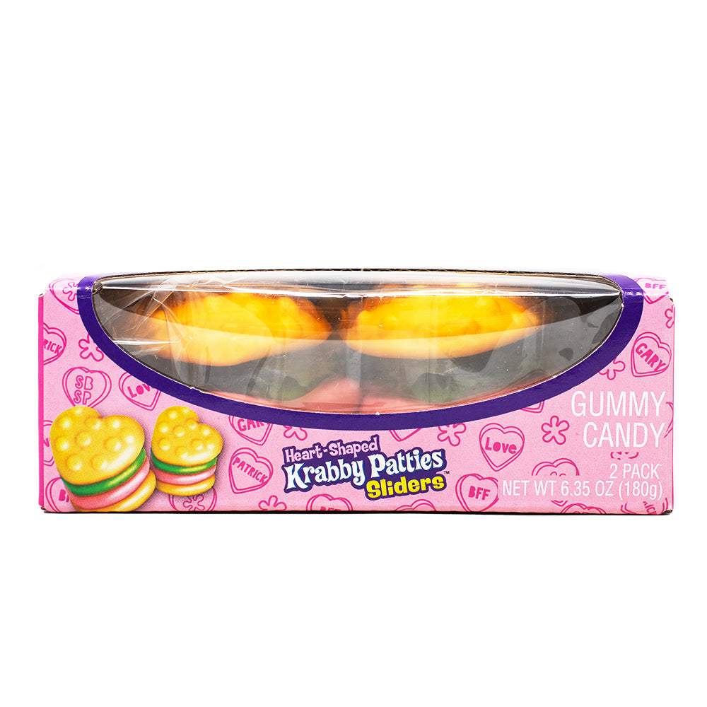 Krabby Patties Heart Shaped Sliders 2pk - 6.35oz-Candy Hearts-Gummies-Krabby Patty Candy 