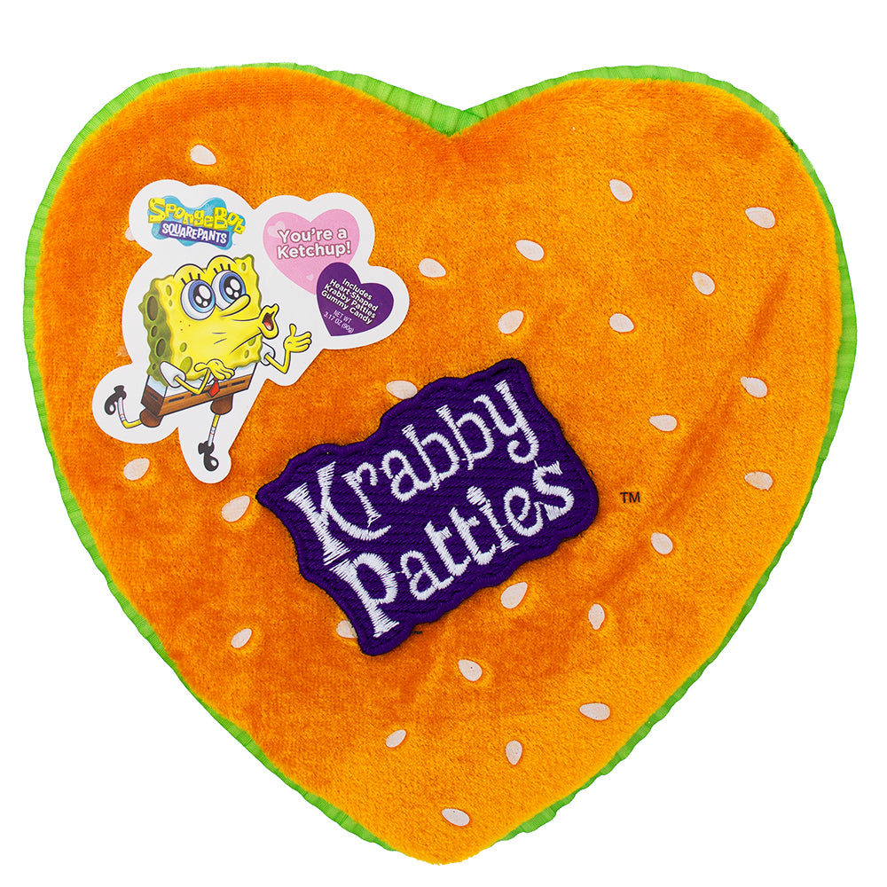 Krabby Patty Plush Top Heart Box - 3.17oz-Valentine’s Day candy-Gift boxes-Krabby Patty-SpongeBob