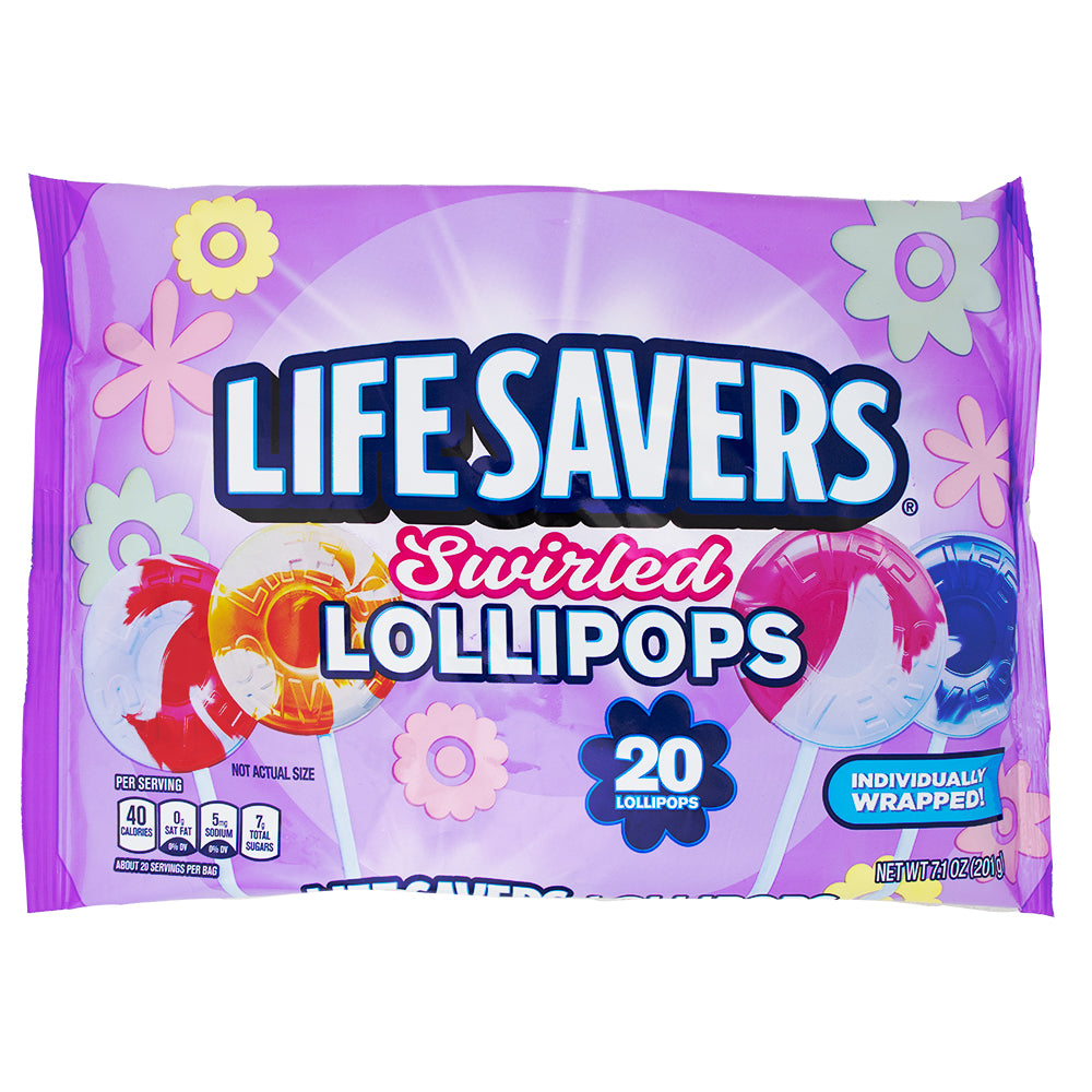 Lifesavers Swirled Lollipops 25 Pieces - 8.8oz