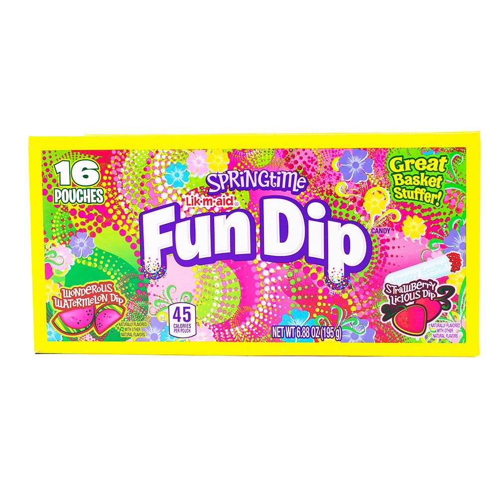 Springtime Fun Dip - Watermelon/Strawberry 16 Pouches - Fun Dip
