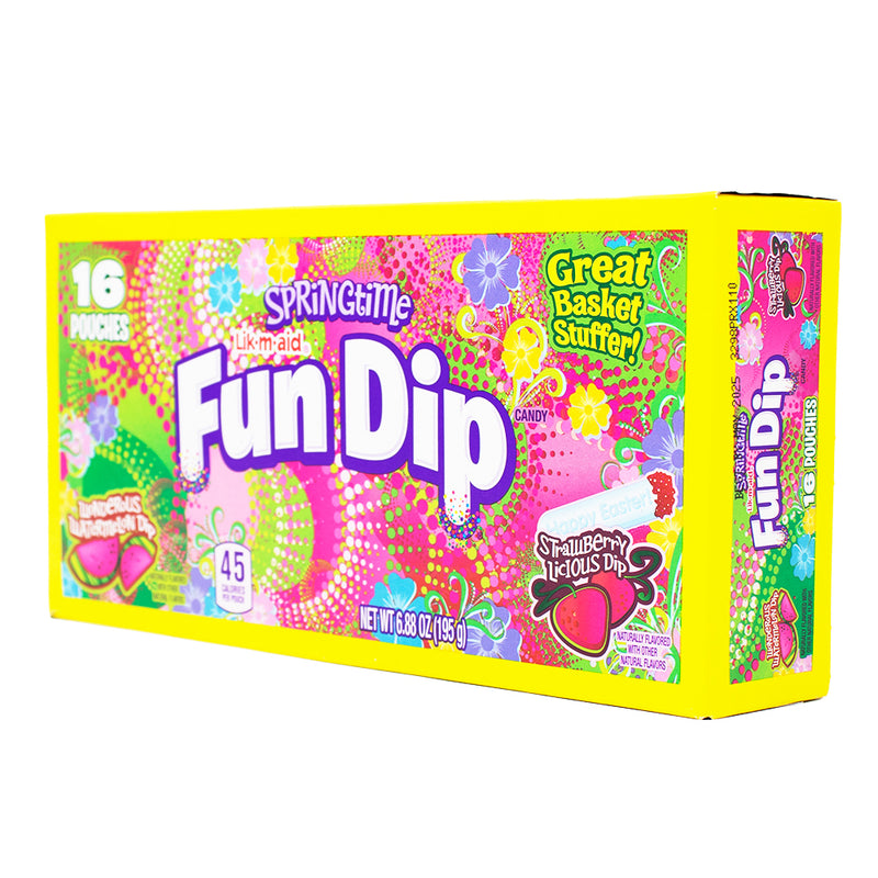 Springtime Fun Dip - Watermelon/Strawberry 16 Pouches - Fun Dip