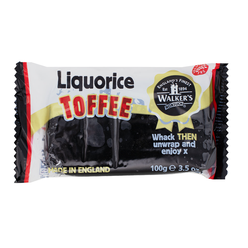 Walker's Liquorice Toffee Bars (UK) - 100g - British Candy - Toffee - Licorice Candy