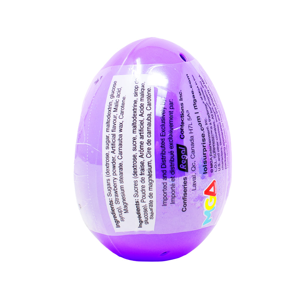 LOL Surprise 3D Egg - 10g Nutrition Facts Ingredients