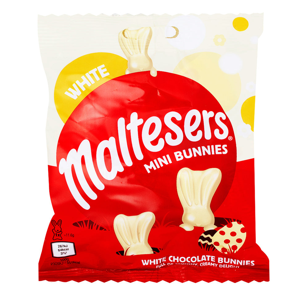 Maltesers Mini Bunnies (UK) - 58g  - White Chocolate Bunnies - British Chocolate