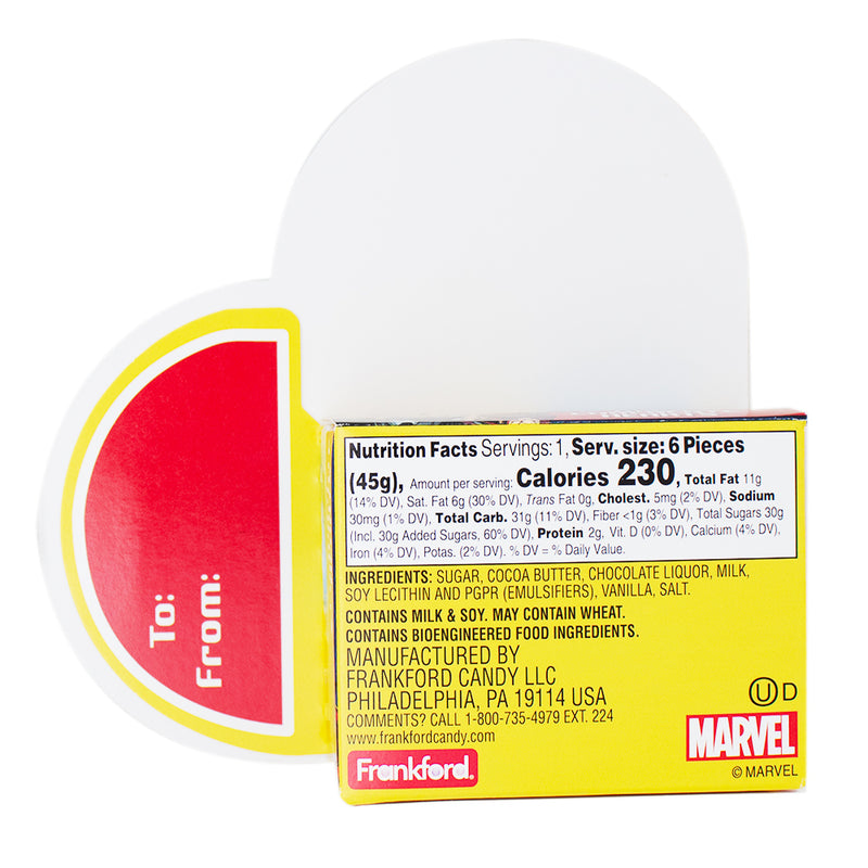 Marvel Heroes Chocolate Hearts - 1.6oz