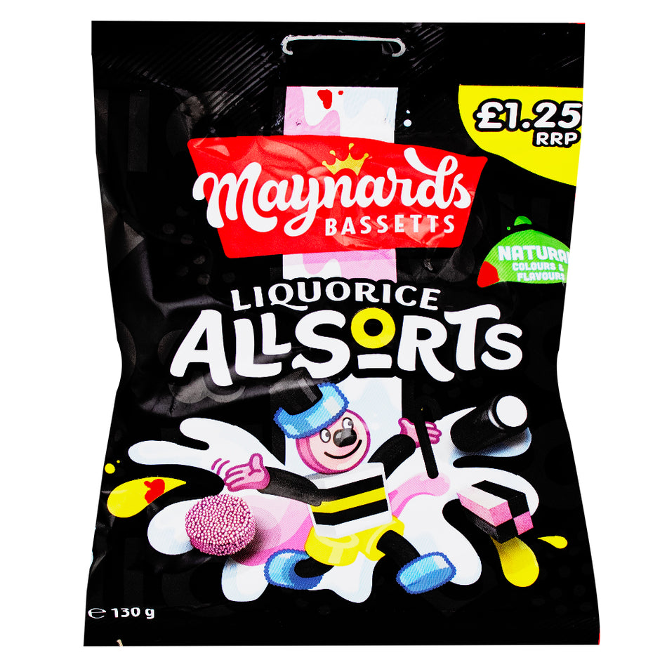 Maynards Bassetts Liquorice Allsorts (UK) - 130g-Maynards-British candy-Liquorice Allsorts