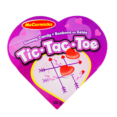 McCormick's Tic Tac Toe Gummies Valentine's Gift Box - 50g-Valentine’s Day gift ideas-Pink candy-Heart candy