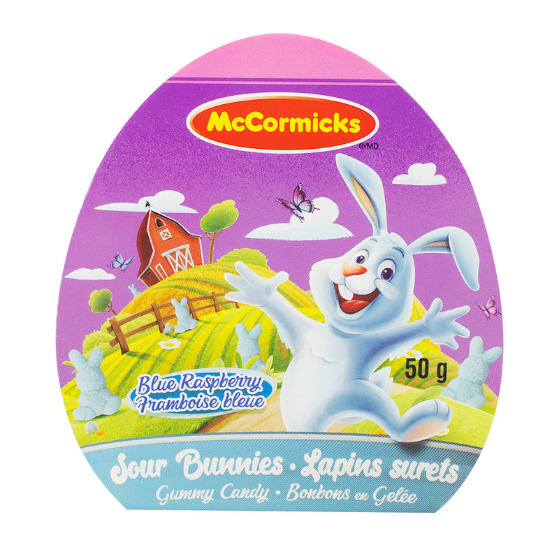 McCormicks Sour Gummy Bunny Eggs - 50g - Easter Candy