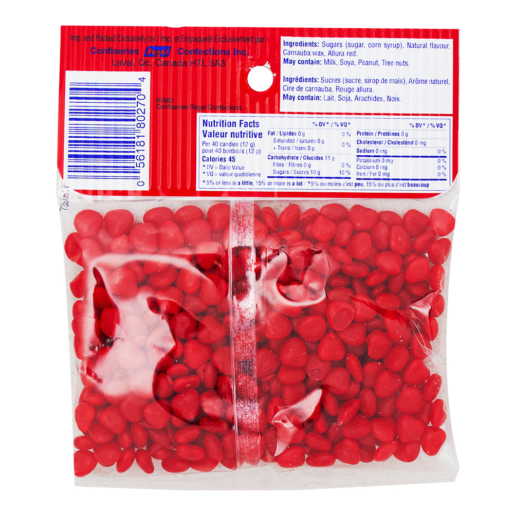 McCormick's Cinnamon Hearts - 110g Nutrition Facts Ingredients - Valentines Candy