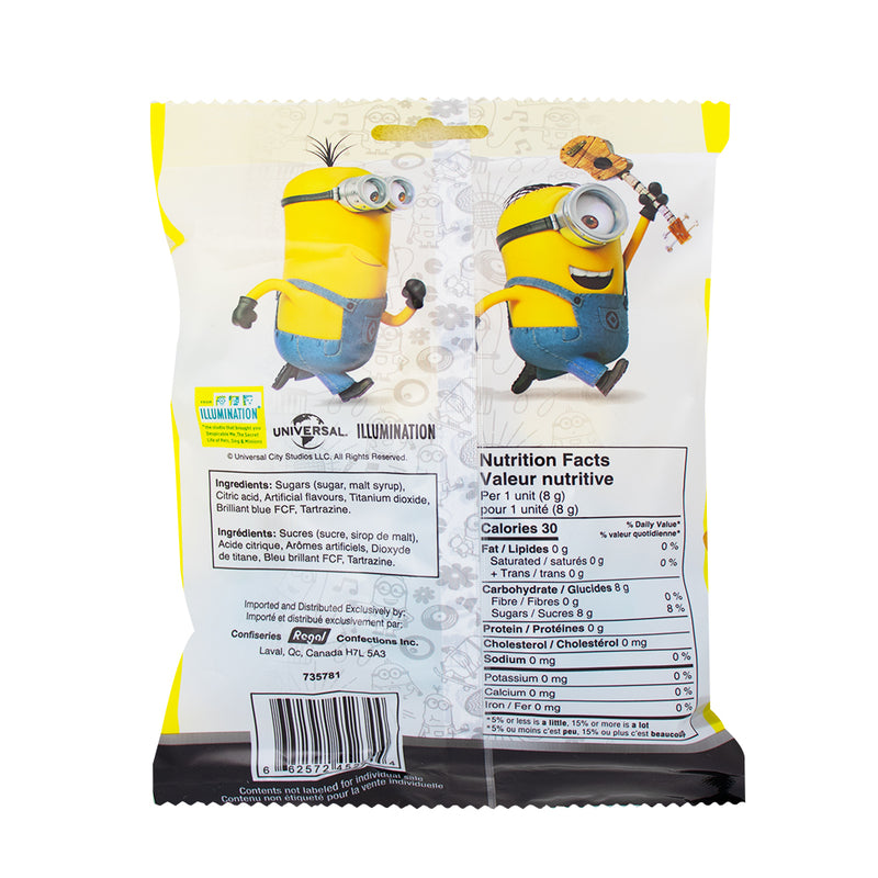 Minions Lollipops 15 Pieces - 120g  Nutrition Facts Ingredients