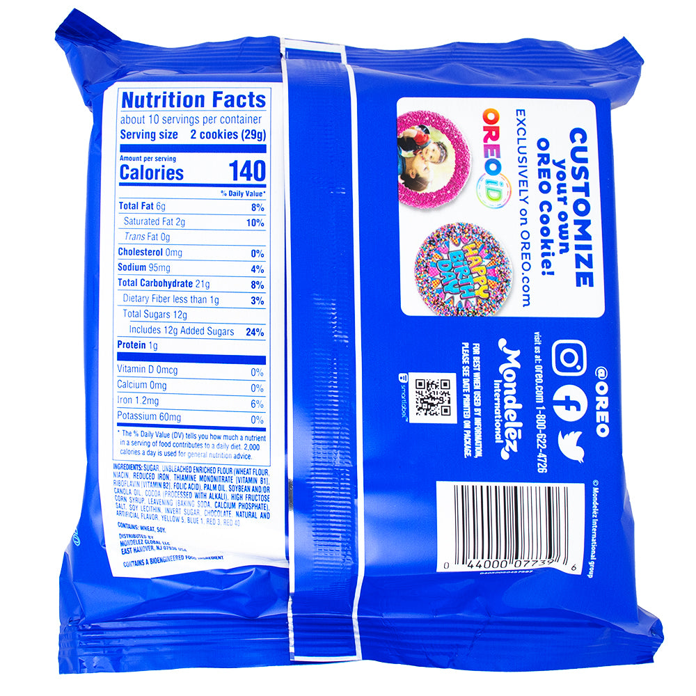 Oreo Dirt Cake Cookies - 10.68oz  Nutrition Facts Ingredients
