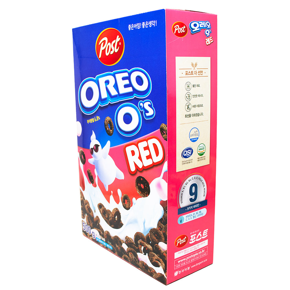 Oreo O's Red Chocolate Strawberry Cereal (Korea) - 500g - Oreo Cereal