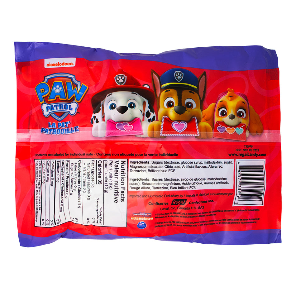 Paw Patrol Valentine's Bracelets - 150g Nutrition Facts Ingredients