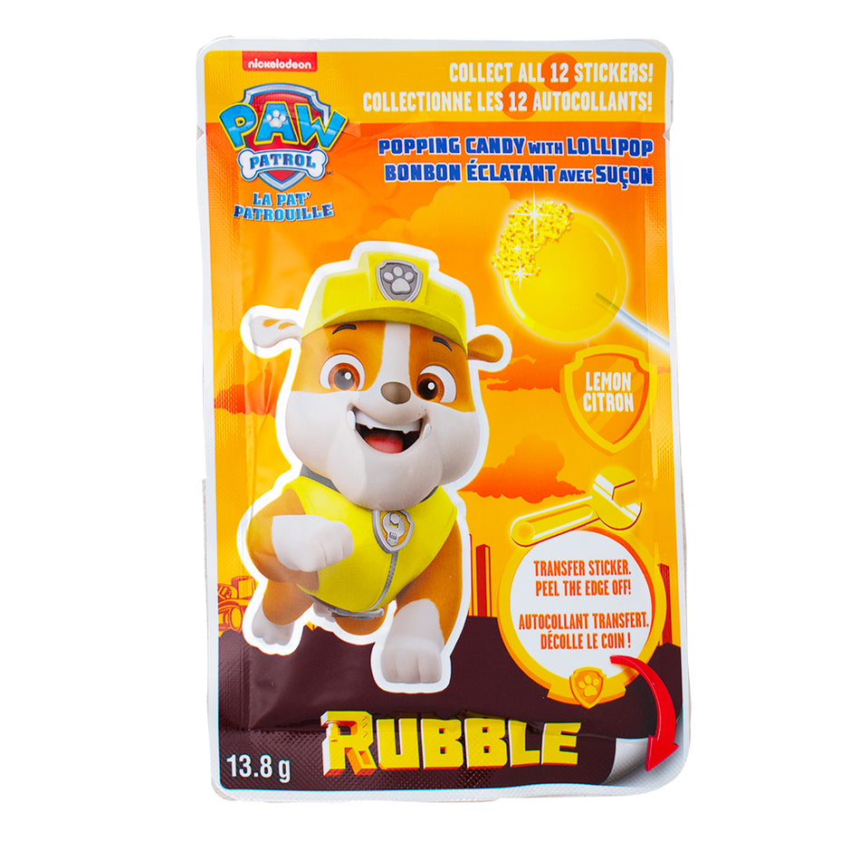 Paw Patrol Popping Candy with Lollipop Dipper - 13.8g