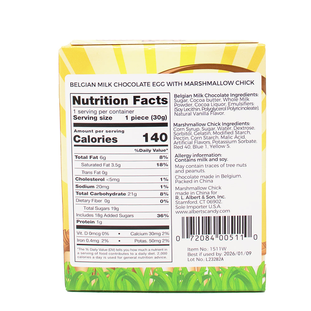 Peekaboo Chick - 1.05oz Nutrition Facts Ingredients