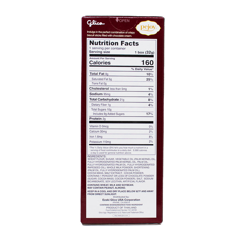 Pejoy Chocolate - 1.13oz  Nutrition Facts Ingredients