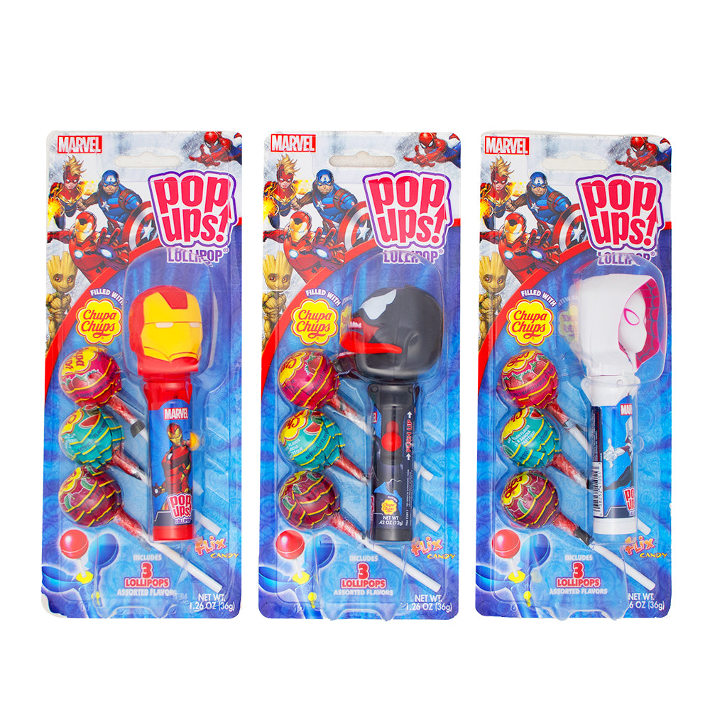 Marvel Pop-Ups Lollipop Set - 36g - Chupa Chups - Lollipops