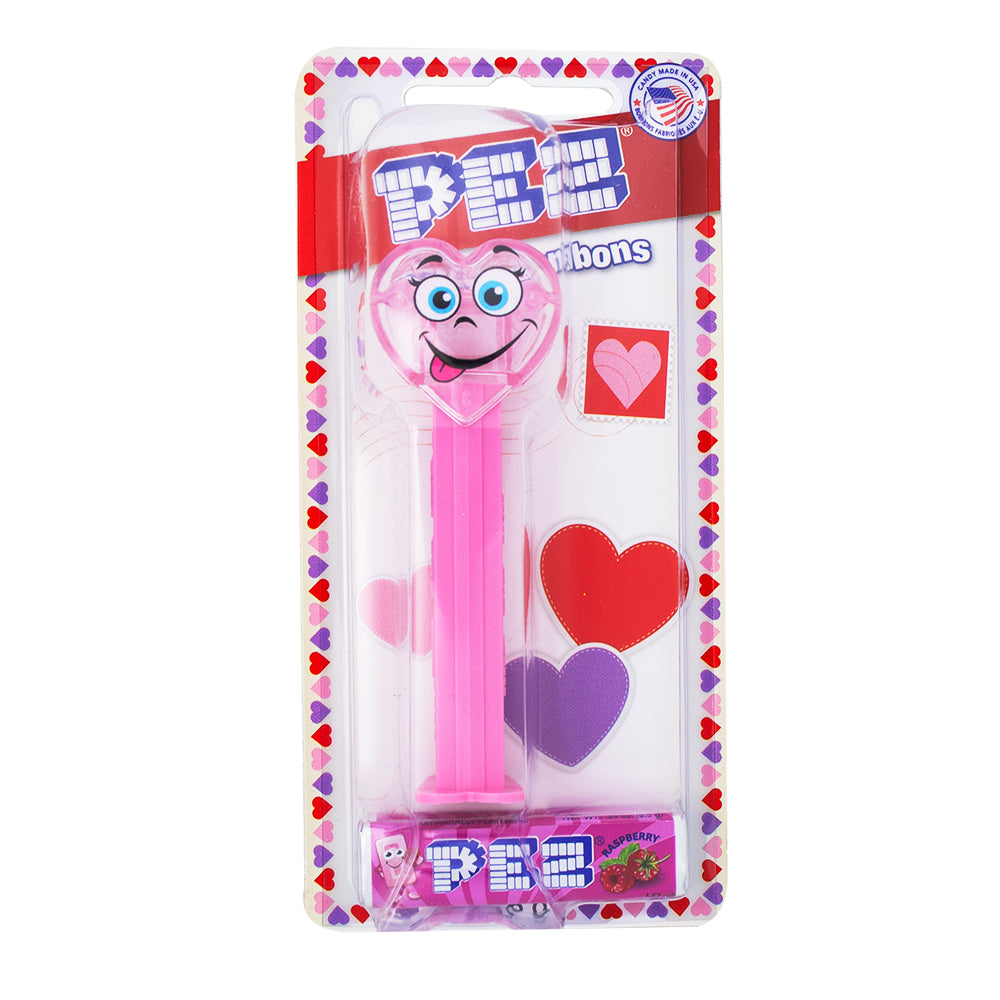 PEZ Valentine PInk Heart - 16g-Pink Candy-Valentine’s Day candy-Candy hearts