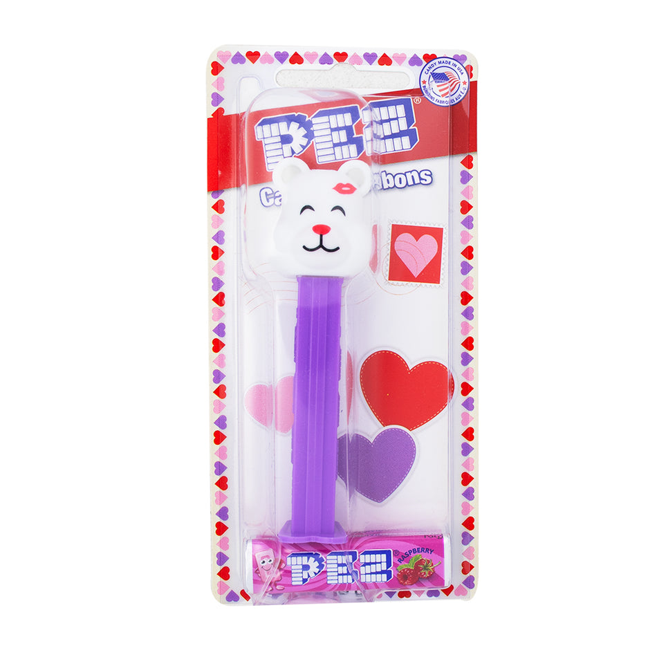 PEZ - Valentine White Teddy Bear - 16g - PEZ Dispensers - PEZ Candy