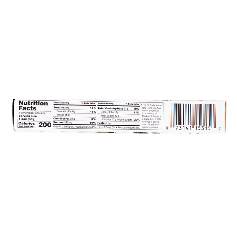 Pocky Cookies & Cream - 1.41oz Nutrition Facts Ingredients