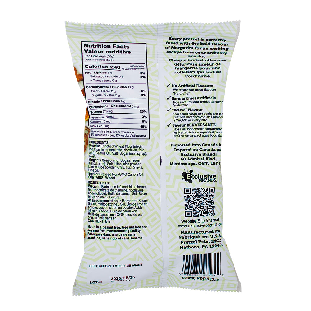 Pretzel Pzazz Margarita Mix - 56g  Nutrition Facts Ingredients