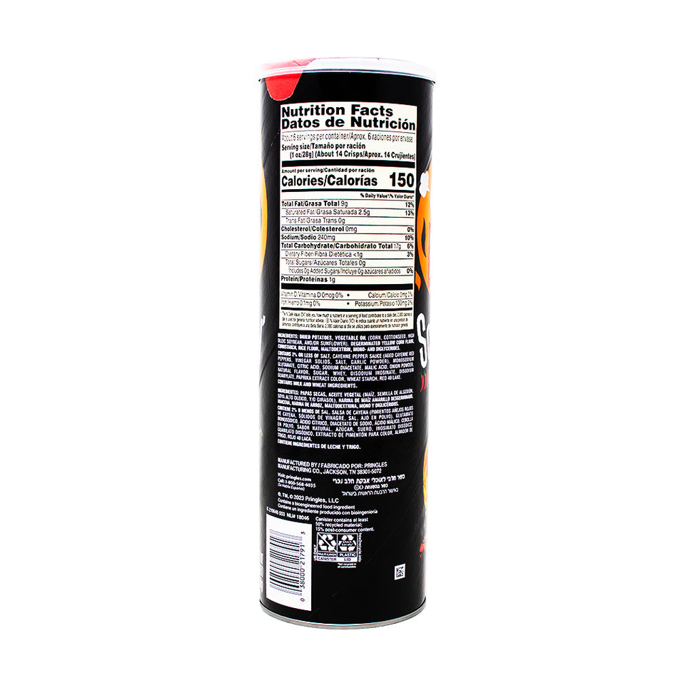 Pringles Scorchin' Xtreme Buffalo Chips - 5.5oz  Nutrition Facts Ingredients