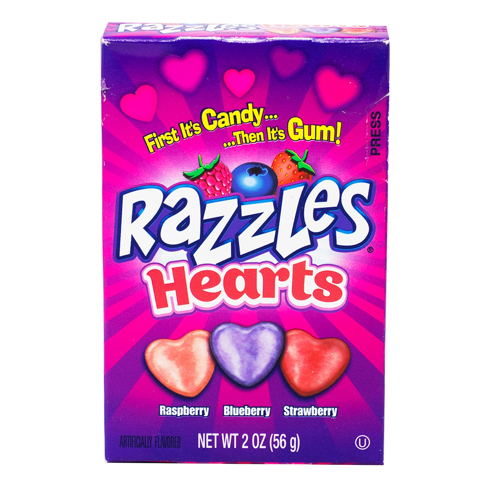 Razzles Hearts - 2oz-Valentine’s day candy-Heart candy
