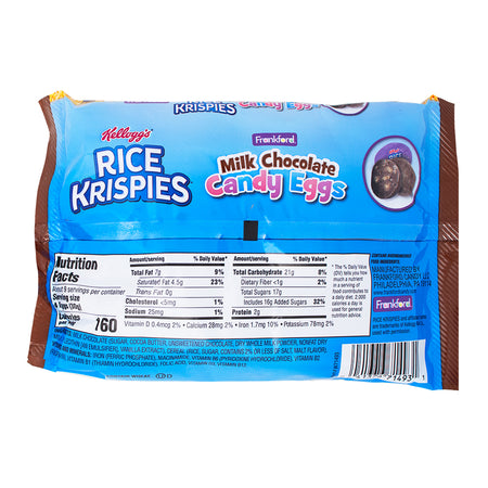 Rice Krispies Chocolate Easter Eggs - 9oz Nutrition Facts Ingredients