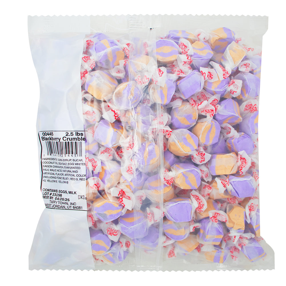 Taffy Town - Salt Water Taffy - Blackberry Crumble 2.5lbs - Bulk Candy - Nutrition Facts - Ingredients