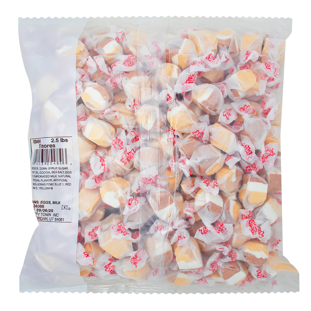 Taffy Town Salt Water Taffy - S'mores - 2.5lbs - Bulk Candy - Taffy  - Nutrition Facts Ingredients