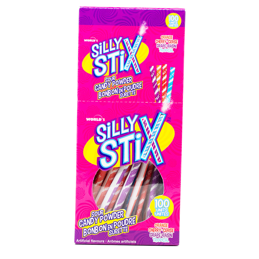 Silly Stix Sour Powder Straws 100ct - 186g