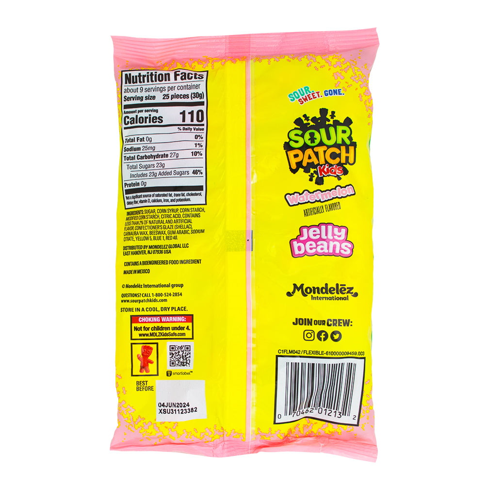Sour Patch Kids Watermelon Jelly Beans - 10oz Nutrition Facts Ingredients