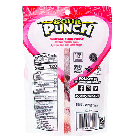 Sour Punch Bites Valentines Rad Reds - 9oz  Nutrition Facts Ingredients-Sour candy-Sour straws-Red candy-How many days until Valentine’s Day