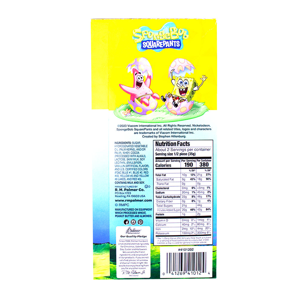 Spongebob Squarepants Chocolate Figure - 2.5oz  Nutrition Facts Ingredients