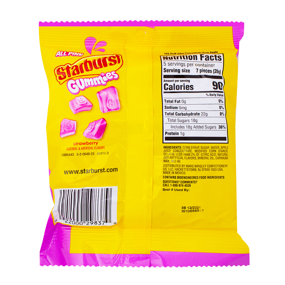 Starburst Gummies All Pink 5oz Candy Funhouse US starburst-gummies-all-pink-5oz-candy-funhouse-us