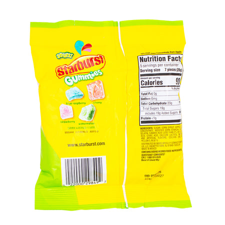 Starburst Gummies Sours - 164g  Nutrition Facts Ingredients