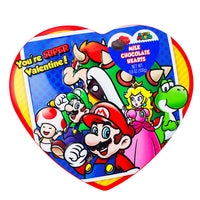 Super Mario Heart Tin Valentine's Gift Box with Milk Chocolate - 3.6oz-Valentine’s Day chocolate-Milk chocolate-Box of chocolates