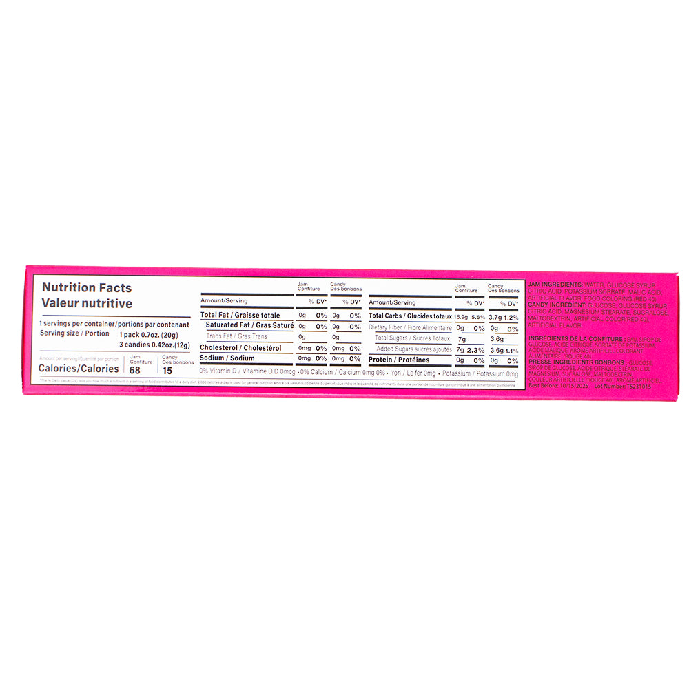 Sweet Tooth Candy Toothbrush with Sour Gel Toothpaste - 1.12oz   Nutrition Facts Ingredients