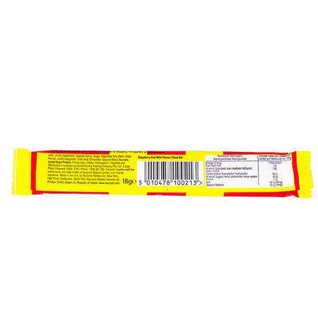 Swizzel's Drumstick Chew Bar (UK) - 18g Nutrition Facts Ingredients - British Candy