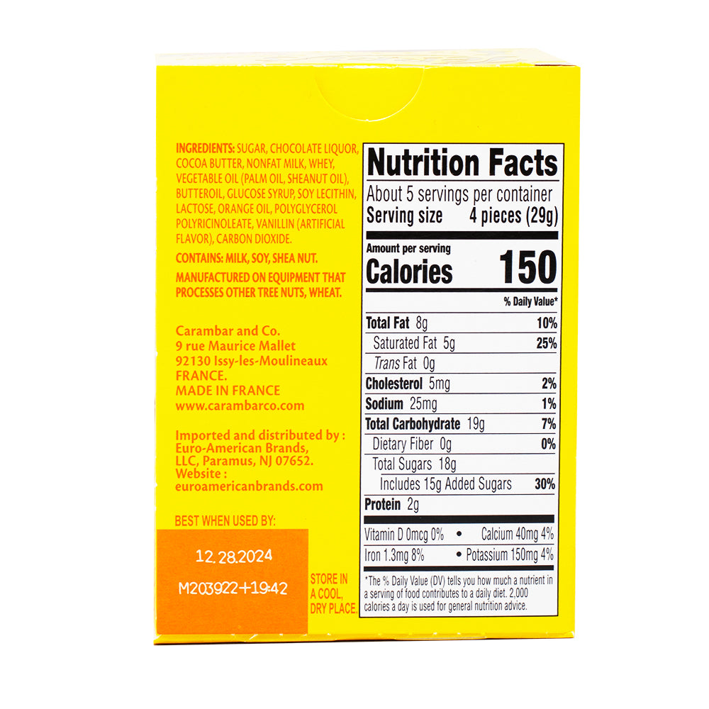 Terry's Chocolate Orange Popping - 5.18oz Nutrition Facts Ingredients