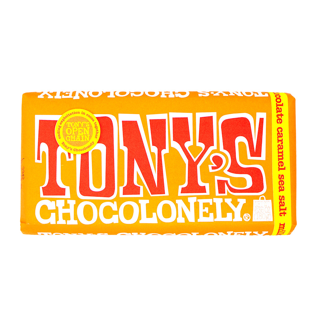 Tony's Chocolonely - Milk Chocolate Caramel Sea Salt Bar - 180g