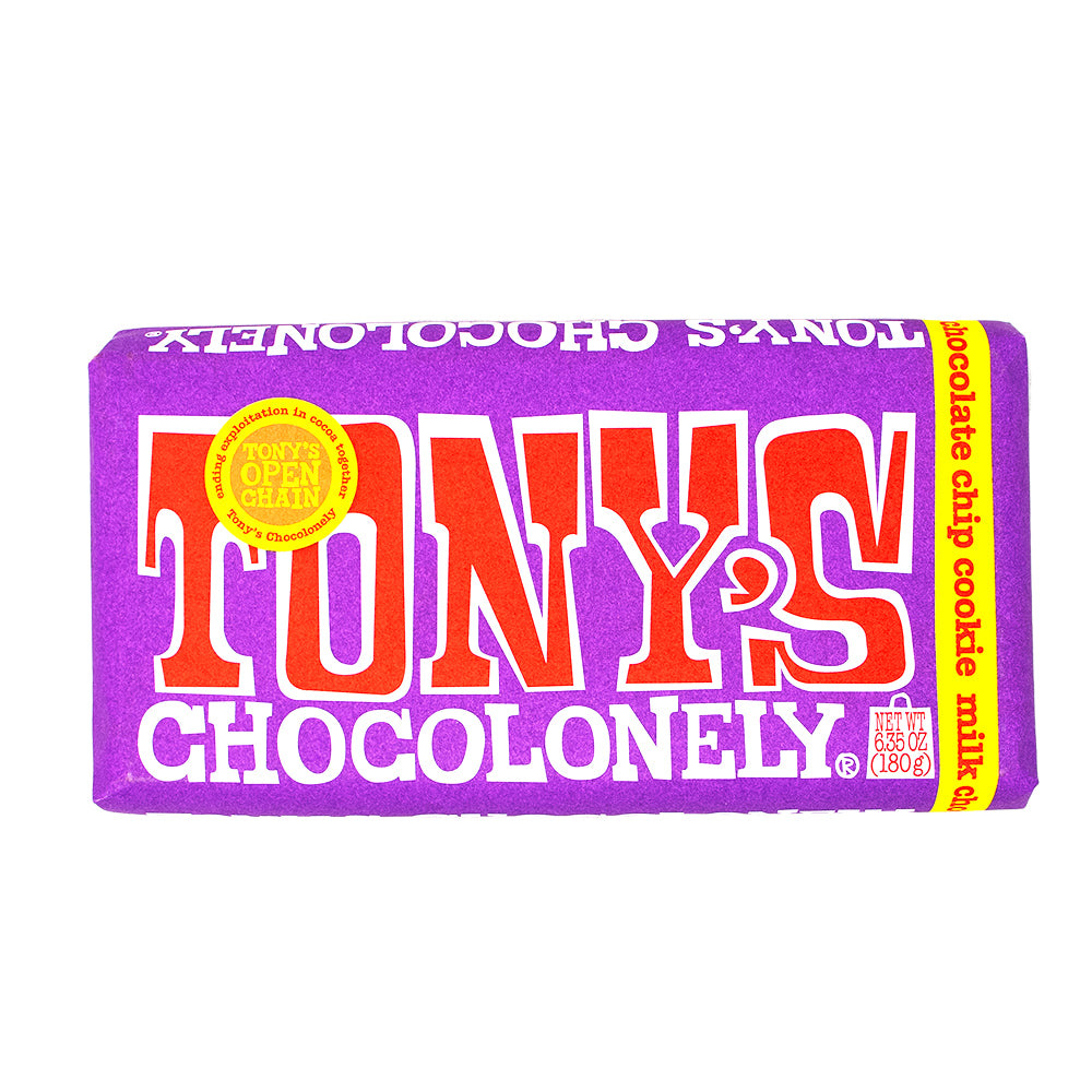 Tony's Chocolonely Milk Chocolate Chip Cookie Bar 180g – Candy Funhouse US