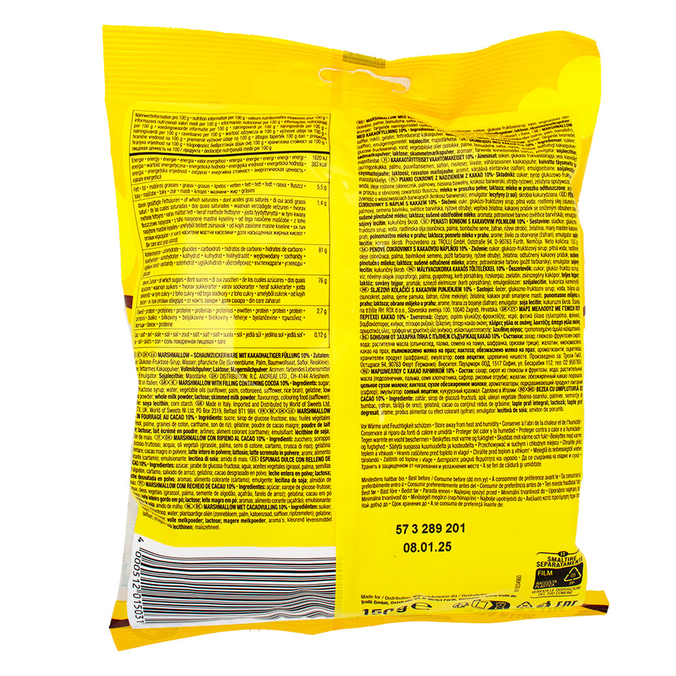 Trolli - Choco Bananas Filled Marshmallows (Germany) - 150g  Nutrition Facts Ingredients