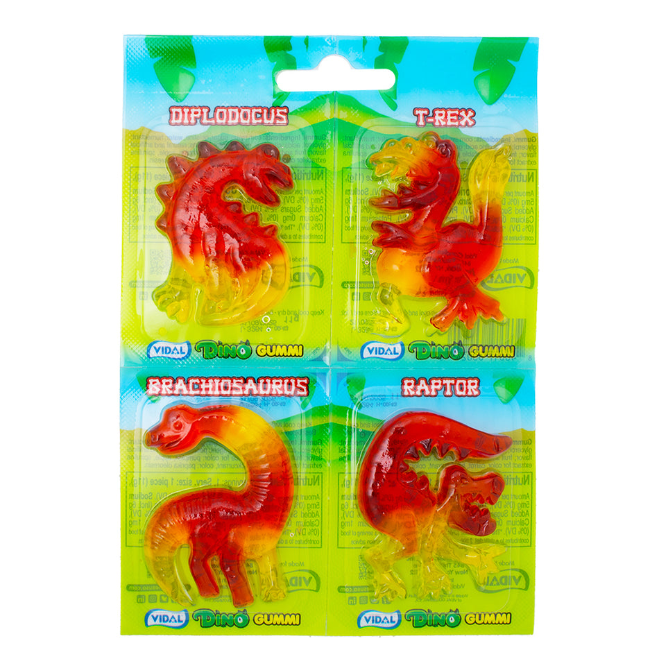 Vidal Dino Gummi 4pk - 66g - Dinosaur Candy