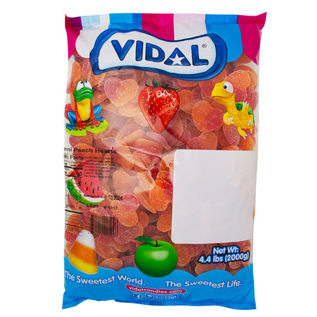 Vidal Peach Heart Gummies - 2kg-Peach candy-Candy hearts-Valentine’s Day gifts
