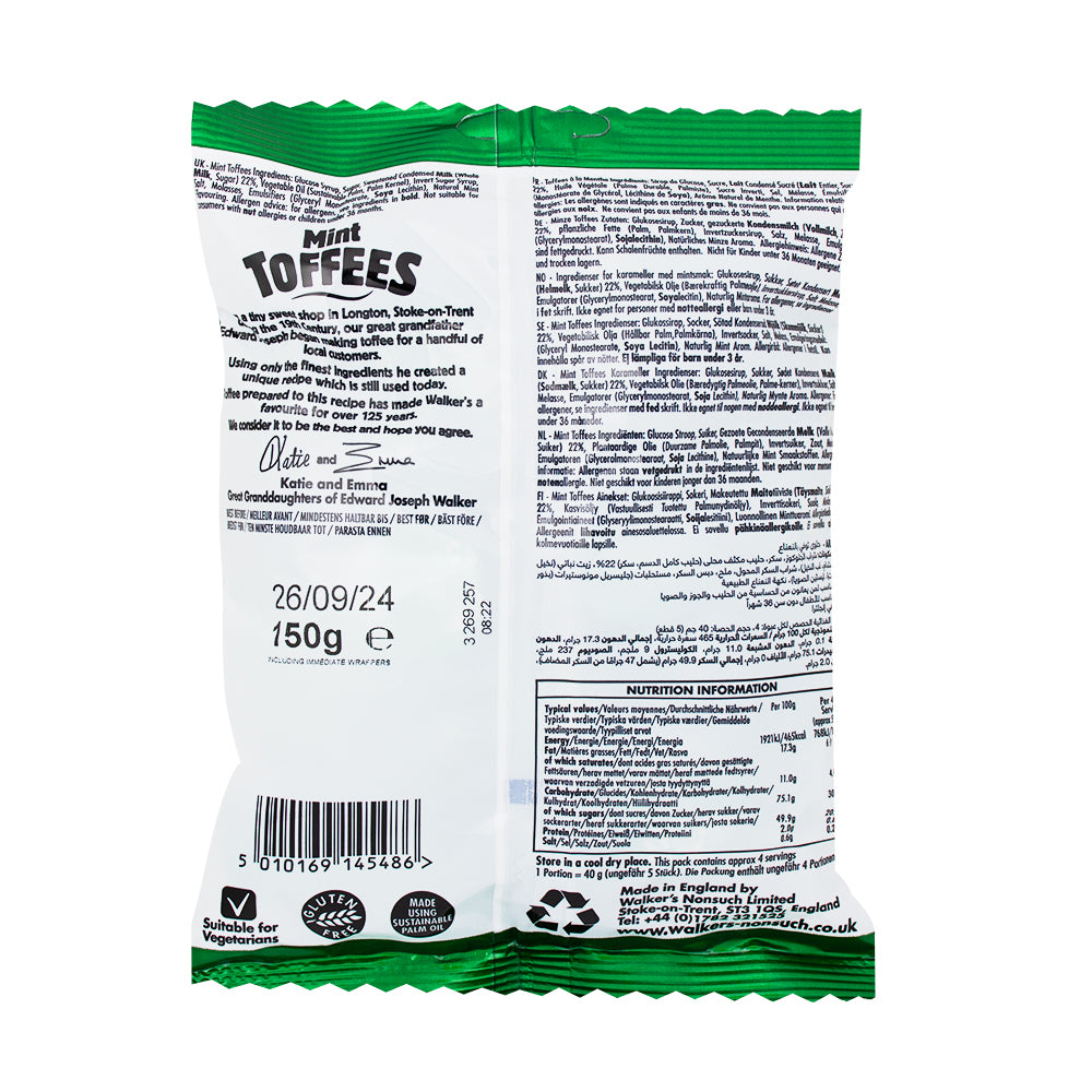 Walker s Mint Toffees UK 150g Candy Funhouse USA walker-s-mint-toffees-uk-150g-candy-funhouse-usa